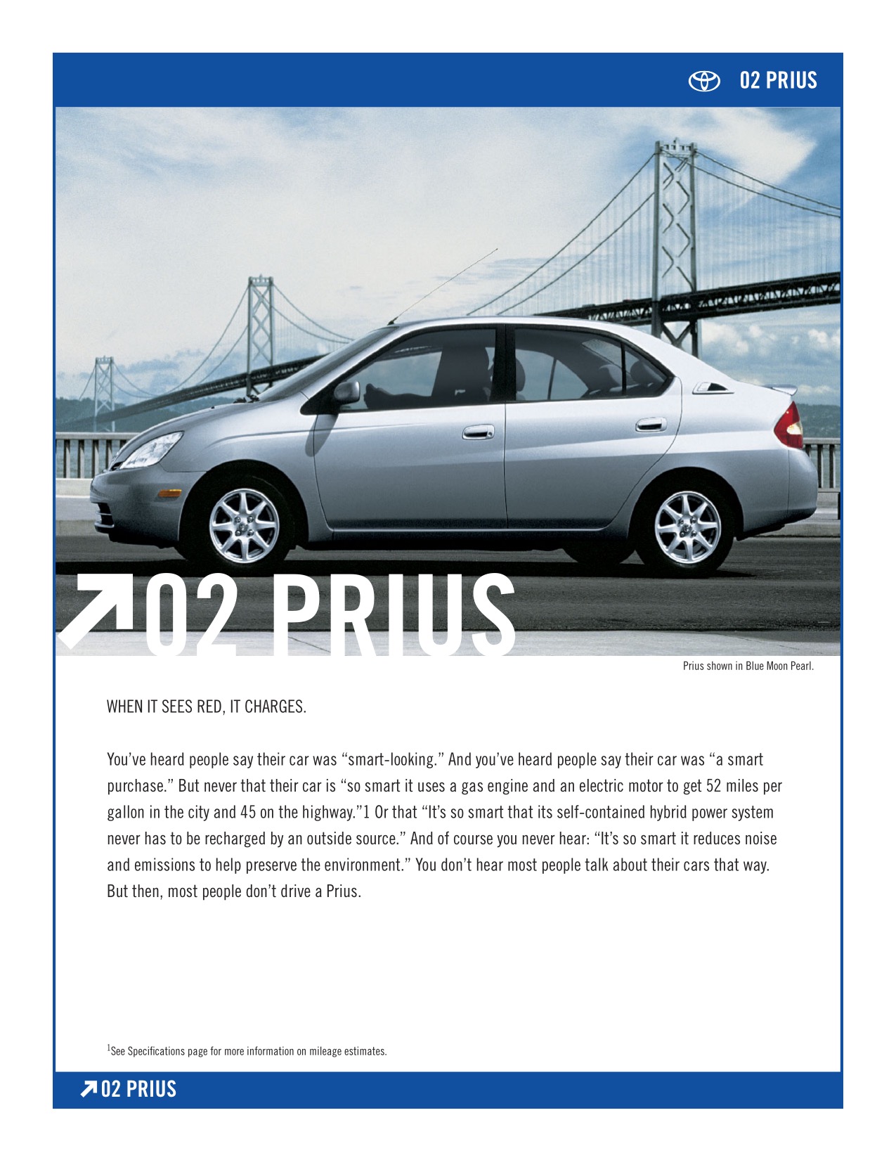 2002 Toyota Prius Brochure Page 1